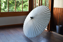 画像をギャラリービューアに読み込む, 日傘【二重張　白×雲竜紙（緑）】
