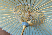 画像をギャラリービューアに読み込む, 日傘【二重張　白×雲竜紙（緑）】
