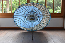 画像をギャラリービューアに読み込む, 日傘【月奴　水色×白花青】
