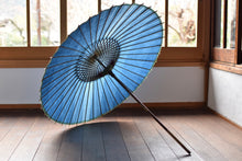 画像をギャラリービューアに読み込む, 日傘【藍段染め（水平）】
