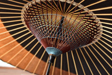 画像をギャラリービューアに読み込む, 蛇の目傘【月奴　黒×柿渋】（木柄）
