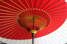画像をギャラリービューアに読み込む, 蛇の目傘【月奴　赤×七夕】（軒黒）(木柄)
