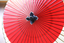 画像をギャラリービューアに読み込む, 蛇の目傘【月奴　赤×七夕】（軒黒）(木柄)
