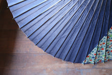 画像をギャラリービューアに読み込む, 蛇の目傘【縞帯　紺×水玉格子】
