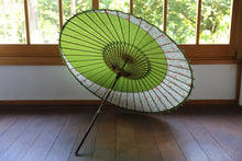 画像をギャラリービューアに読み込む, 日傘【月奴　鶯×花柄】
