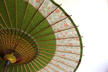 画像をギャラリービューアに読み込む, 日傘【月奴　鶯×花柄】
