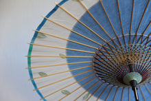 画像をギャラリービューアに読み込む, 日傘【月奴　水色×藍の葉】
