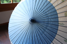 画像をギャラリービューアに読み込む, 日傘【月奴　水色×藍の葉】
