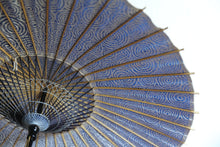 画像をギャラリービューアに読み込む, 日傘【二重張　紺×渦まき】 （小骨黒）
