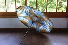 画像をギャラリービューアに読み込む, 日傘【網代 かすみ染め ブルーブラウン】(ココアブラウン)(女竹)
