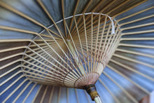 画像をギャラリービューアに読み込む, 日傘【網代 かすみ染め ブルーブラウン】(ココアブラウン)(女竹)
