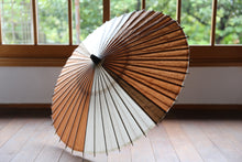 画像をギャラリービューアに読み込む, 日傘【柿渋染×白】
