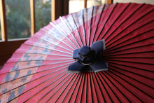 画像をギャラリービューアに読み込む, 蛇の目傘【縞帯　ピンク×あじさい】
