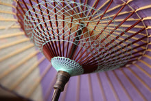 画像をギャラリービューアに読み込む, 日傘【縞帯　ラベンダー×花柄】 - 和傘CASA
