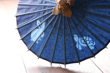 画像をギャラリービューアに読み込む, まめ和傘【郡上本染　うさぎとかめ】
