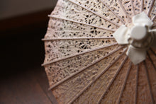 画像をギャラリービューアに読み込む, まめ和傘【落水紙　麻の葉（ベージュ）】
