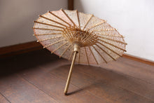 画像をギャラリービューアに読み込む, まめ和傘【落水紙　麻の葉（ベージュ）】
