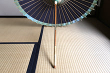画像をギャラリービューアに読み込む, 日傘【網代軒奴　紫黒×かすみ染め（グリーン）】
