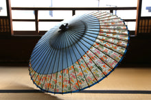 画像をギャラリービューアに読み込む, 蛇の目傘【月奴　水色×ヨット】 - 和傘CASA
