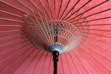 画像をギャラリービューアに読み込む, 日傘【桃色】（木柄カシュ―漆）

