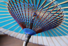 画像をギャラリービューアに読み込む, 日傘【月奴　ターコイズ×菊唐草】
