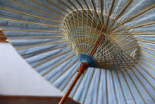 画像をギャラリービューアに読み込む, 日傘【二重張　紺×水玉（水色）】
