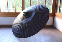 画像をギャラリービューアに読み込む, 蛇の目傘【中張　紫黒×空色】

