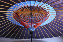 画像をギャラリービューアに読み込む, 蛇の目傘【中張　紫黒×空色】
