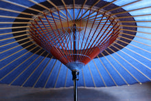 画像をギャラリービューアに読み込む, 蛇の目傘【中張　空色×紫黒】
