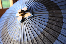 画像をギャラリービューアに読み込む, 蛇の目傘【中張　空色×紫黒】
