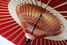 画像をギャラリービューアに読み込む, 蛇の目傘【中張　赤×白胡粉】
