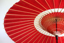 画像をギャラリービューアに読み込む, 蛇の目傘【中張　赤×白胡粉】
