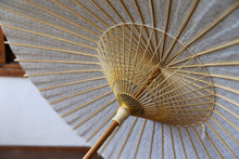 画像をギャラリービューアに読み込む, 日傘【二重張　柿渋染手漉き美濃和紙（黒柿）×透かし和紙水玉（小）】
