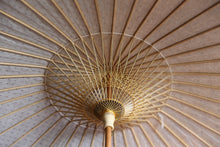 画像をギャラリービューアに読み込む, 日傘【二重張　柿渋染手漉き美濃和紙（黒柿）×透かし和紙水玉（小）】
