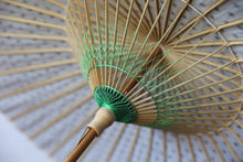 画像をギャラリービューアに読み込む, 日傘【二重張　柿渋染手漉き美濃和紙（黒柿）×透かし和紙水玉（大）】
