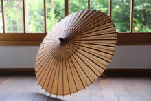 Cargar imagen en el visor de la galería, 日傘【二重張　柿渋染手漉き美濃和紙（原液）×透かし和紙水玉（小）】 - 和傘CASA
