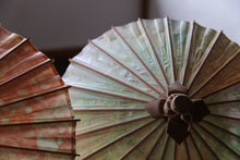 画像をギャラリービューアに読み込む, まめ和傘【ムラ染め　オレンジグリーンA】
