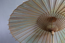 Load image into Gallery viewer, 日傘【二重張 かすみ染め オレンジグリーン×白】（女竹） - 和傘CASA
