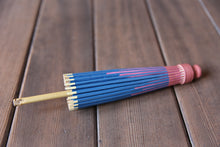 画像をギャラリービューアに読み込む, まめ和傘【切継ぎ　桜（青×ピンク）】 - 和傘CASA
