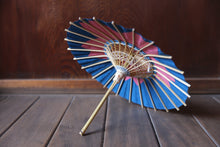 画像をギャラリービューアに読み込む, まめ和傘【切継ぎ　桜（青×ピンク）】 - 和傘CASA
