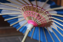 画像をギャラリービューアに読み込む, まめ和傘【切継ぎ　桜（青×白）】 - 和傘CASA
