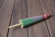 画像をギャラリービューアに読み込む, まめ和傘【切継ぎ　桜（緑×ピンク）】 - 和傘CASA
