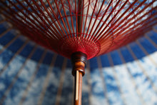 画像をギャラリービューアに読み込む, 蛇の目傘【ギャラクシー（中張藍染）】
