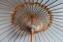 画像をギャラリービューアに読み込む, 日傘【二重張 白×水色（軒中置折染）】
