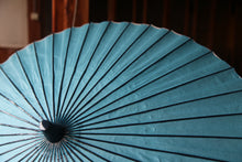 画像をギャラリービューアに読み込む, 日傘【ブルーグリーン（中置折染/黒骨）】
