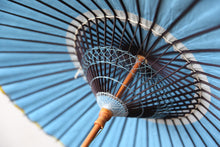 画像をギャラリービューアに読み込む, 日傘【水色（軒折染/黒骨）】
