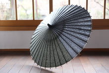 画像をギャラリービューアに読み込む, 日傘【二重張　バイカラー（グレーグリーン）×落水紙（黒骨）】
