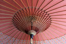 画像をギャラリービューアに読み込む, 小蛇の目傘【月奴　橙×花柄】
