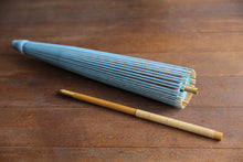 画像をギャラリービューアに読み込む, 日傘【二重張　透かし文様「麻の葉」×柿渋】（水色）
