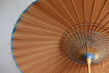 画像をギャラリービューアに読み込む, 日傘【二重張　透かし文様「麻の葉」×柿渋】（水色）
